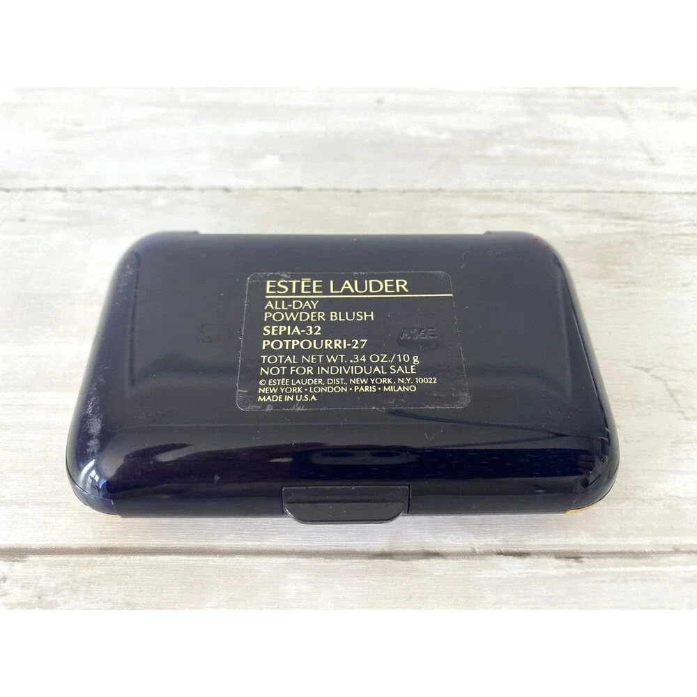 Estee Lauder All Day Powder Blush Sepia-32 & Potpurri-27 Discontinued NEW Mirror